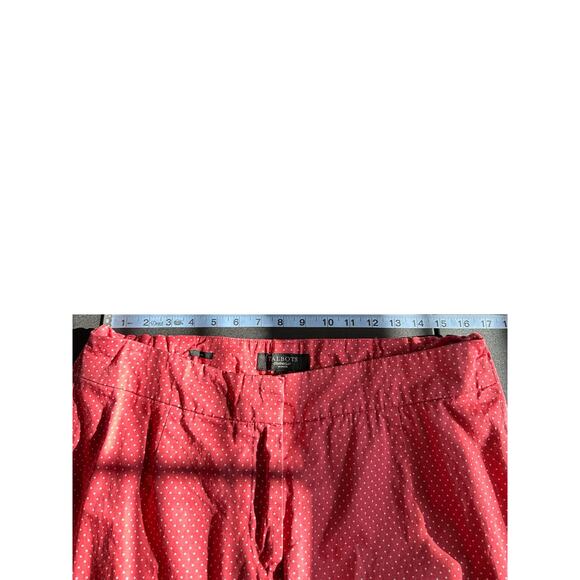 Talbots Pink Polka Dot Work Office Business Career Heritage Ankle Pants Size 14W - Picture 7 of 10